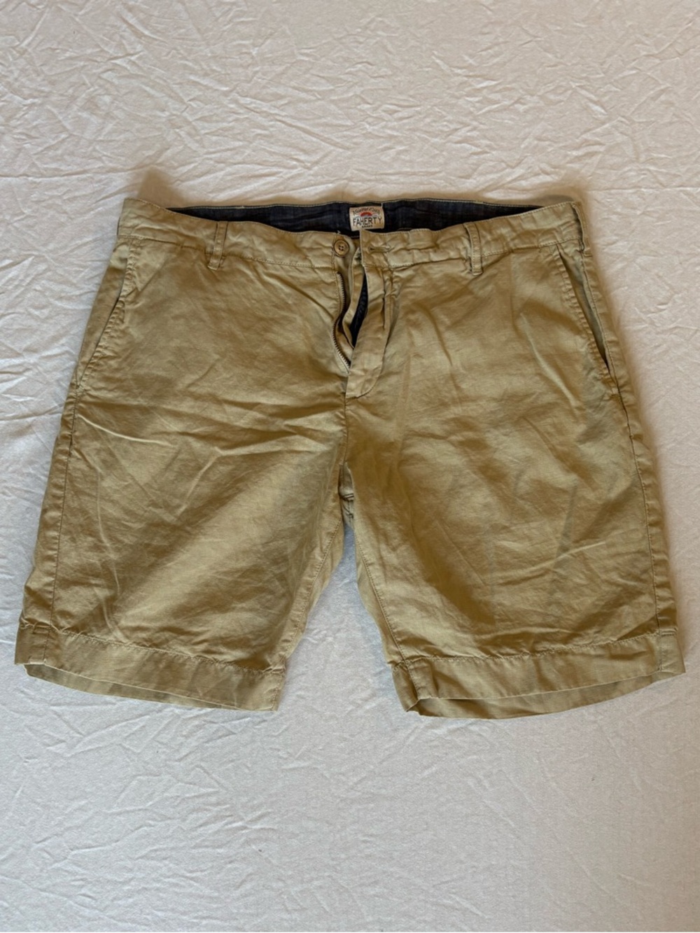 Faherty Men’s Tan Chino Size 35 Preppy Gorpcore All Day Shorts